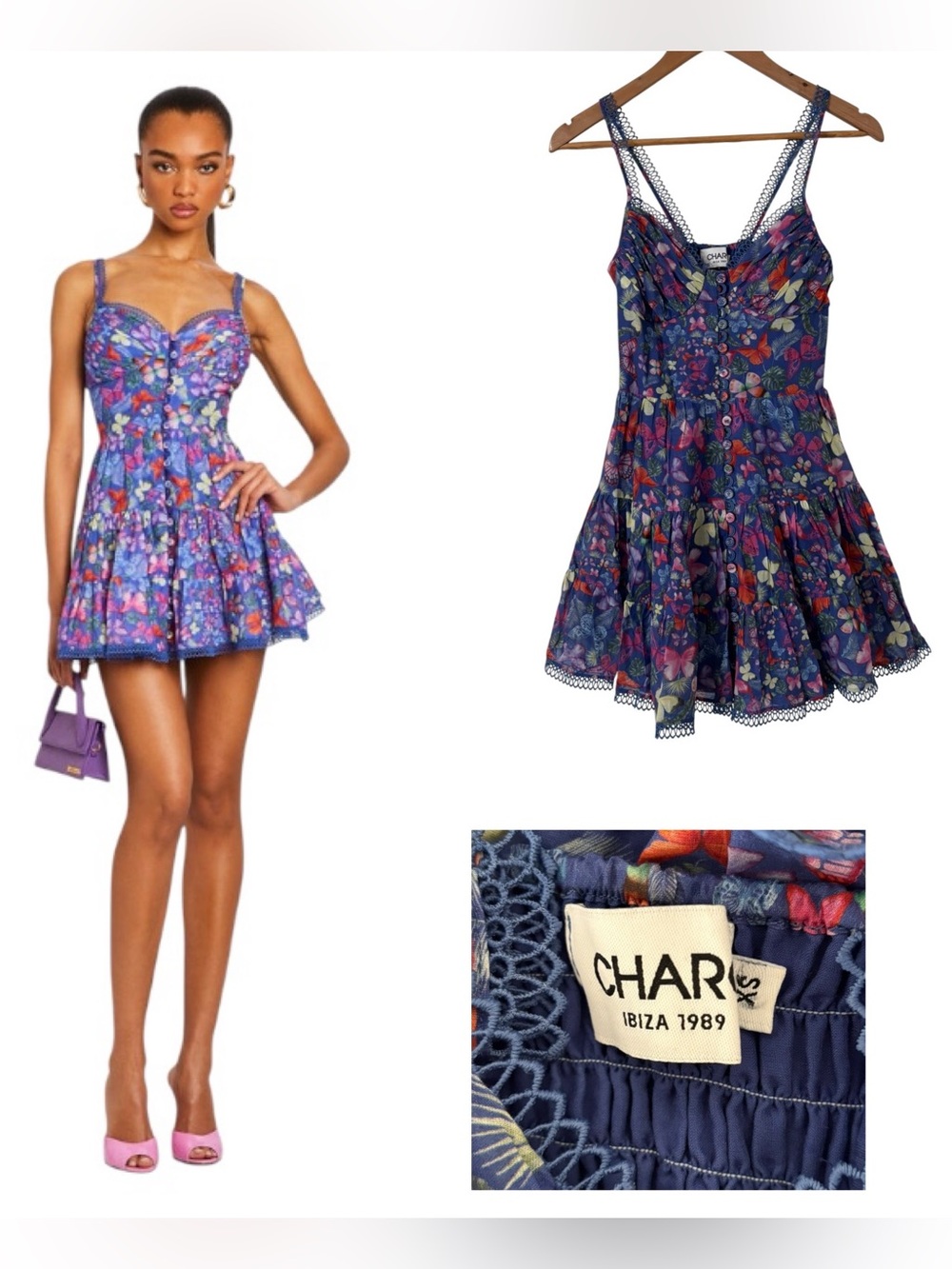 Charo Ruiz Ibiza Angy Butterfly Mini Dress